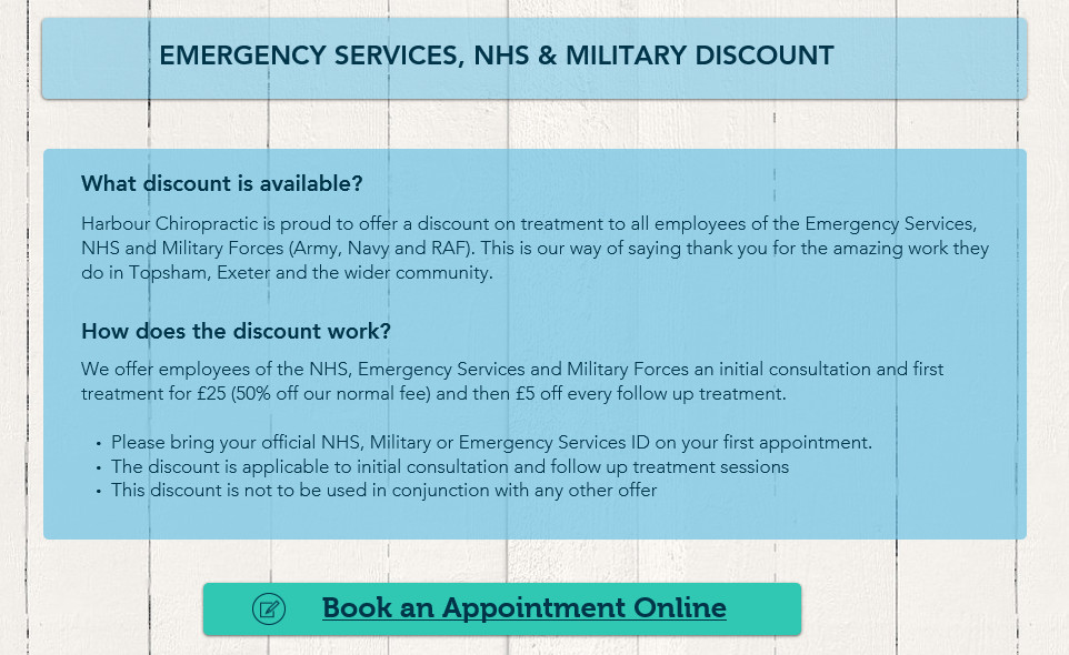 NHS, Emergency Services & Military discount